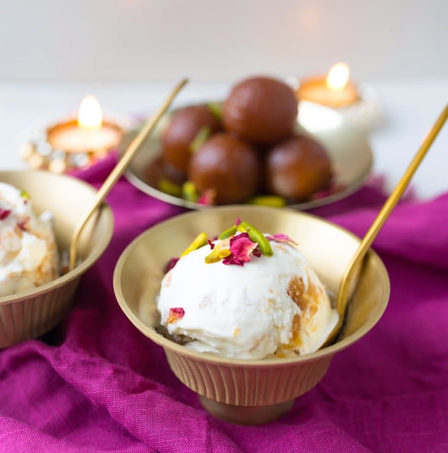 Jamun with Ice Cream