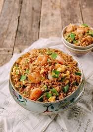 Schezwan Wok Fried Rice - Prawns